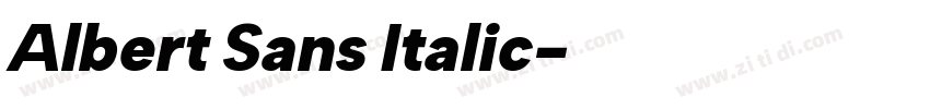 Albert Sans Italic字体转换